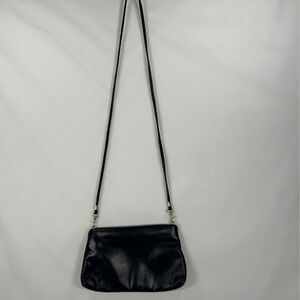 Vintage Valerie's Handbags Black Leather Crossbody Bag – Made in USA Clutch